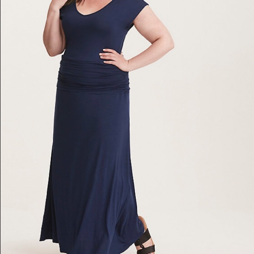 Torrid Navy Stretch Maxi Dress